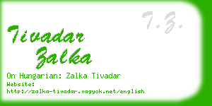 tivadar zalka business card